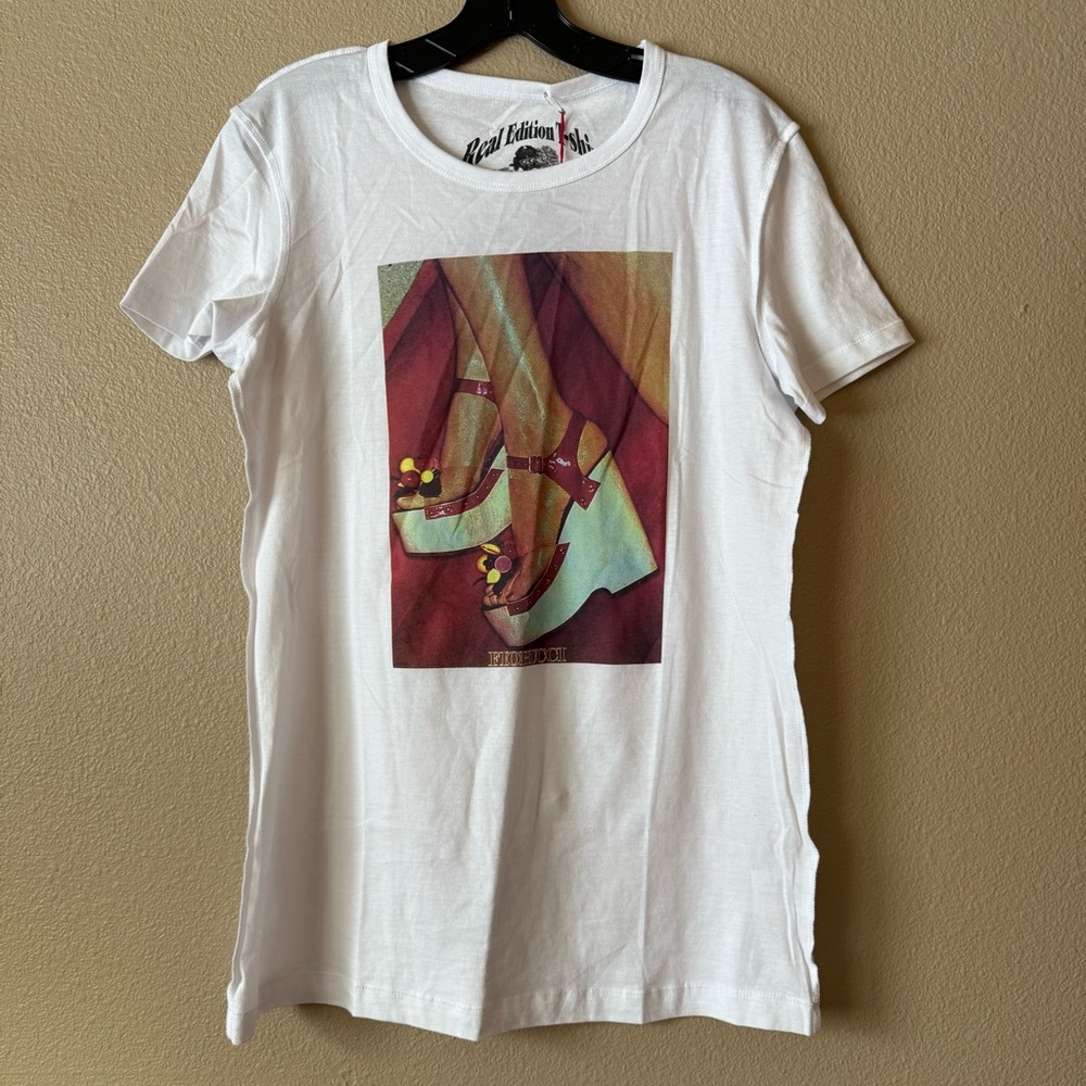 Fiorucci “Fiorucci platform shoes” real edition t-shirt